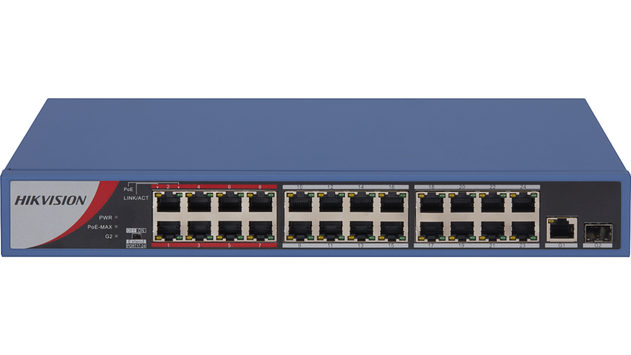 hikvision switch 24 port poe