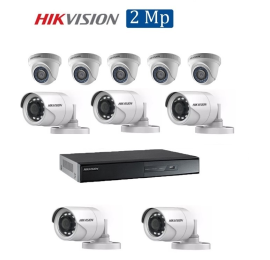 Bộ 10 Camera 2.0Mp Hikvision chính hãng giá rẻ