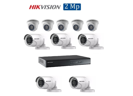 Bộ 10 Camera 2.0Mp Hikvision chính hãng giá rẻ
