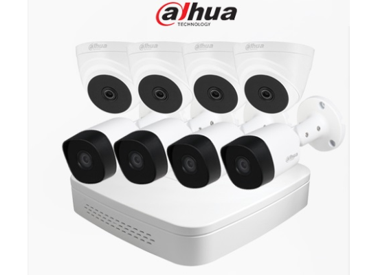Lắp Đặt Bộ 8 Camera 2.0 MP Dahua (Trong Nhà Hoặc Ngoài Trời) chuyên nghiệp
