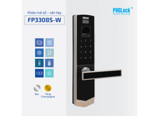 Khóa cửa điện tử PHGLock FP3308 chính hãng
